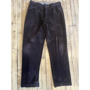 Vintage Polo Ralph Lauren Corduroy Pants Brown Andrew Pleated 35x32